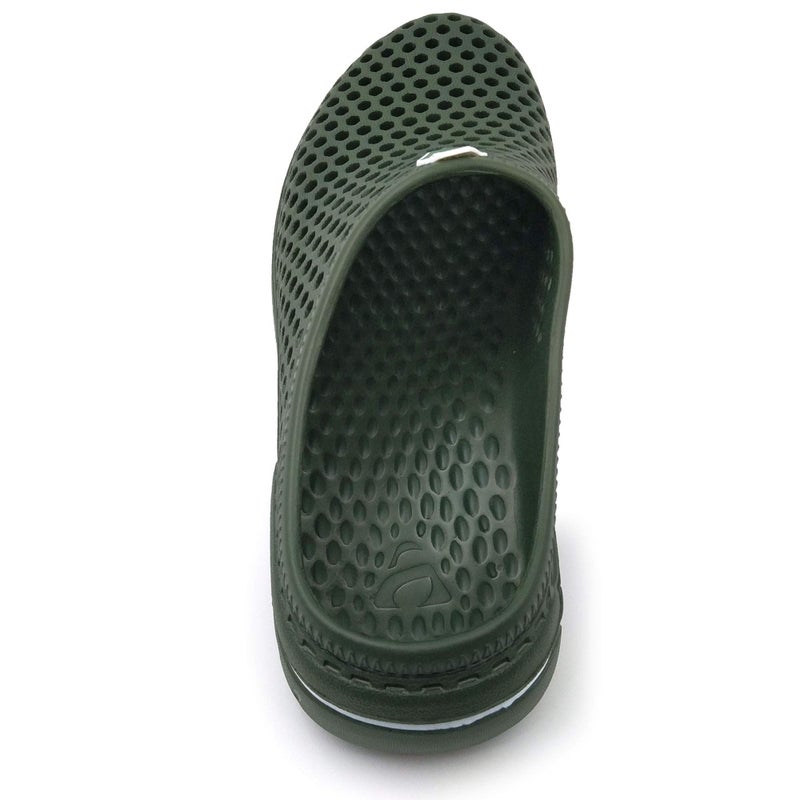 Amoji Garden Clogs Shower Sandals Yard Gardening Beach Water Plastic Rubber House Indoor YY161 ArmyGreen 13 Women/12 Men - Image 4